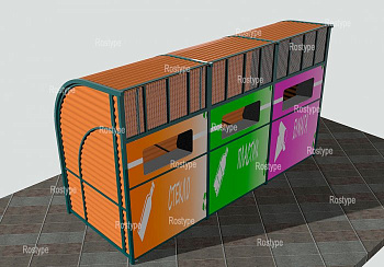Площадка КРД 10.1 для хранения контейнеров для раздельного мусора
